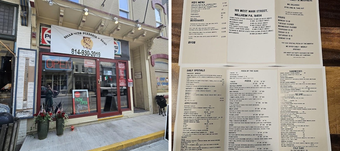 Bella Vita Pizzeria & Grill Menu