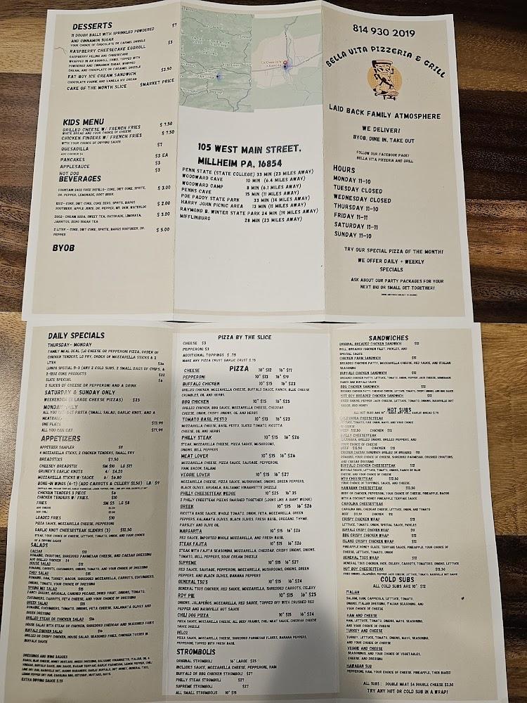 Bella Vita Pizzeria & Grill Menu image 1